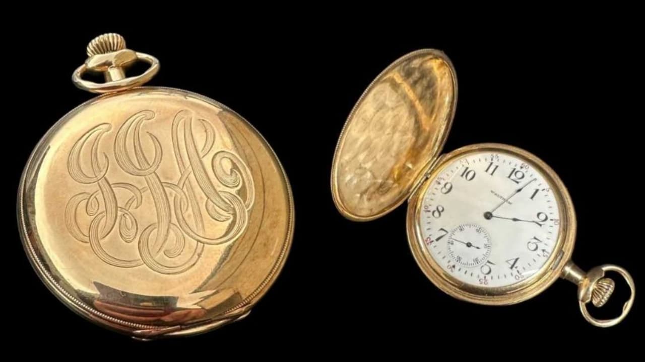 La azarosa historia del reloj de oro encontrado en el bolsillo del pasajero más rico del Titanic (y que será subastado)