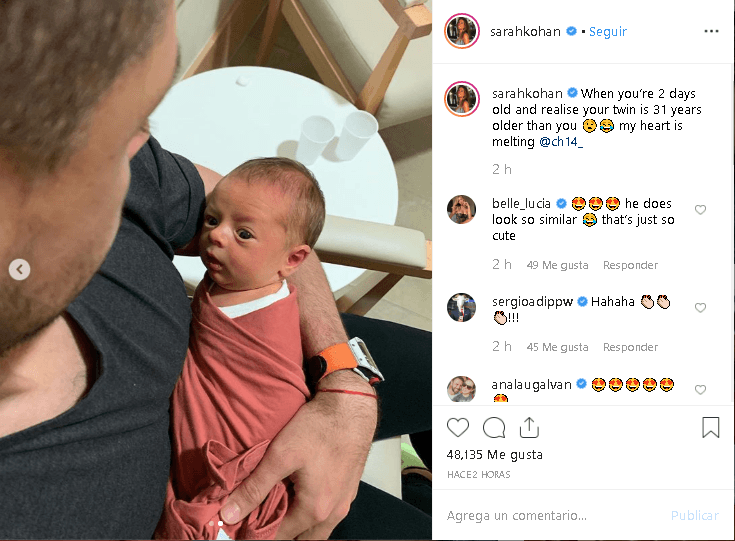 En broma se refería a que Noah acababa de reconocer que
<b> se parece mucho a su papá</b>, ‘El Chicharito’ Hernández.