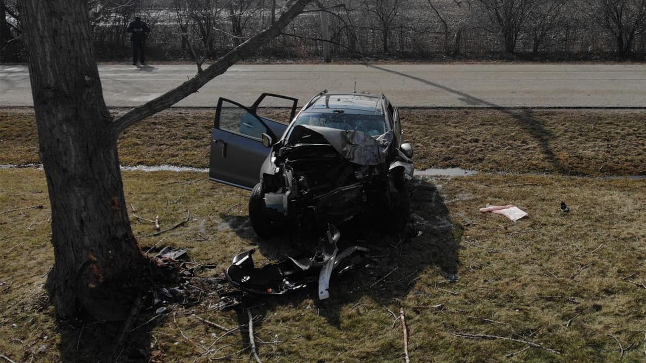 Las autoridades determinaron que el hombre amenazó con acabar con sus vidas antes de estrellarse con el árbol.