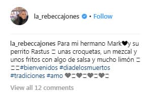 Fue con este mensaje para su fallecido hermano que acompañó la fotografía.