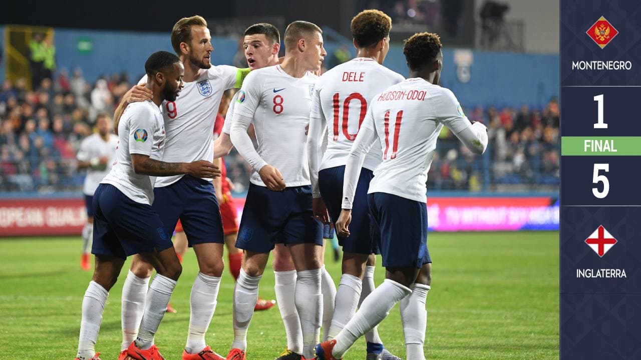 Inglaterra se mantiene invicto y repite goleada, ahora ante Montenegro
