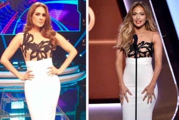 En su cuenta de Instagram, la conductora dijo en broma que la ''Diva del Bronx'' se lo había prestado. ¿Quién lució mejor el modelito?