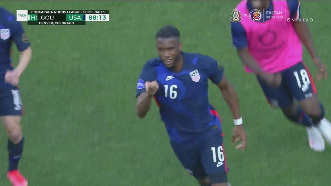 ¡Por fin! Jordan Siebatcheu de 'palomita' marca el 1-0 del Team USA