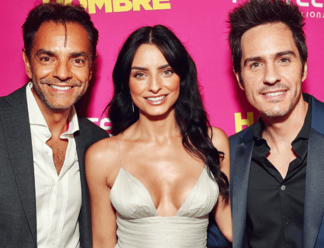 Eugenio Derbez, Aislinn y Mauricio Ochmann en la premiere de 'Hazlo como hombre'.