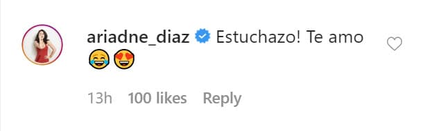<b><a href="https://www.univision.com/famosos/ariadne-diaz-no-pudo-esconder-la-felicidad-que-la-invadio-cuando-pudo-salir-a-donde-solo-iba-marcus-ornellas-video" target="_blank">"¡Estuchazo!"</a></b>, replicó, para luego agregar un "te amo". 
<br>