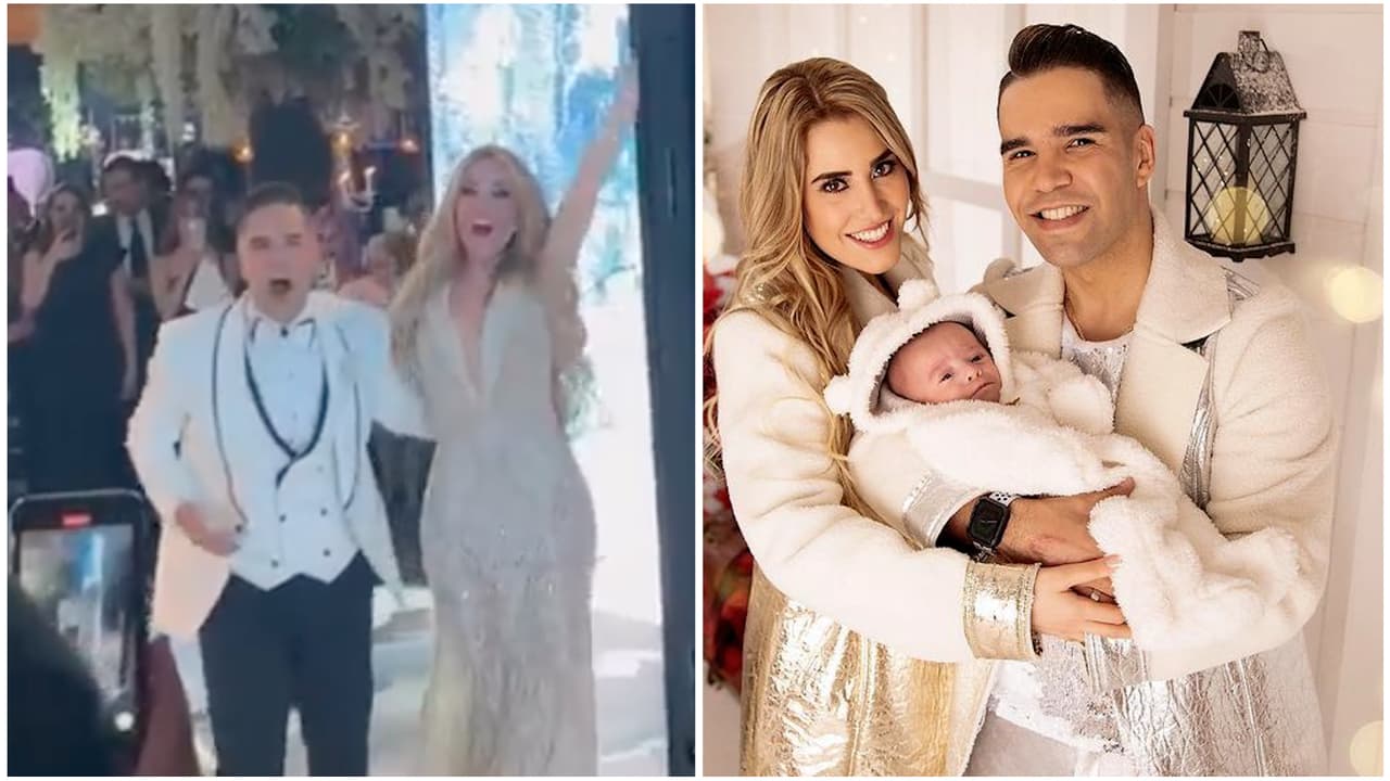 Con corona de princesa y bebé en brazos: así fue la boda de Emir Pabón y Stefanía de Aranda
