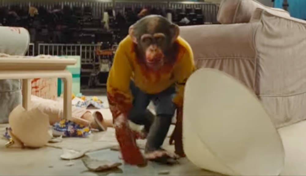 En 'NOPE' se mostró una perturbadora escena del ataque de un chimpancé