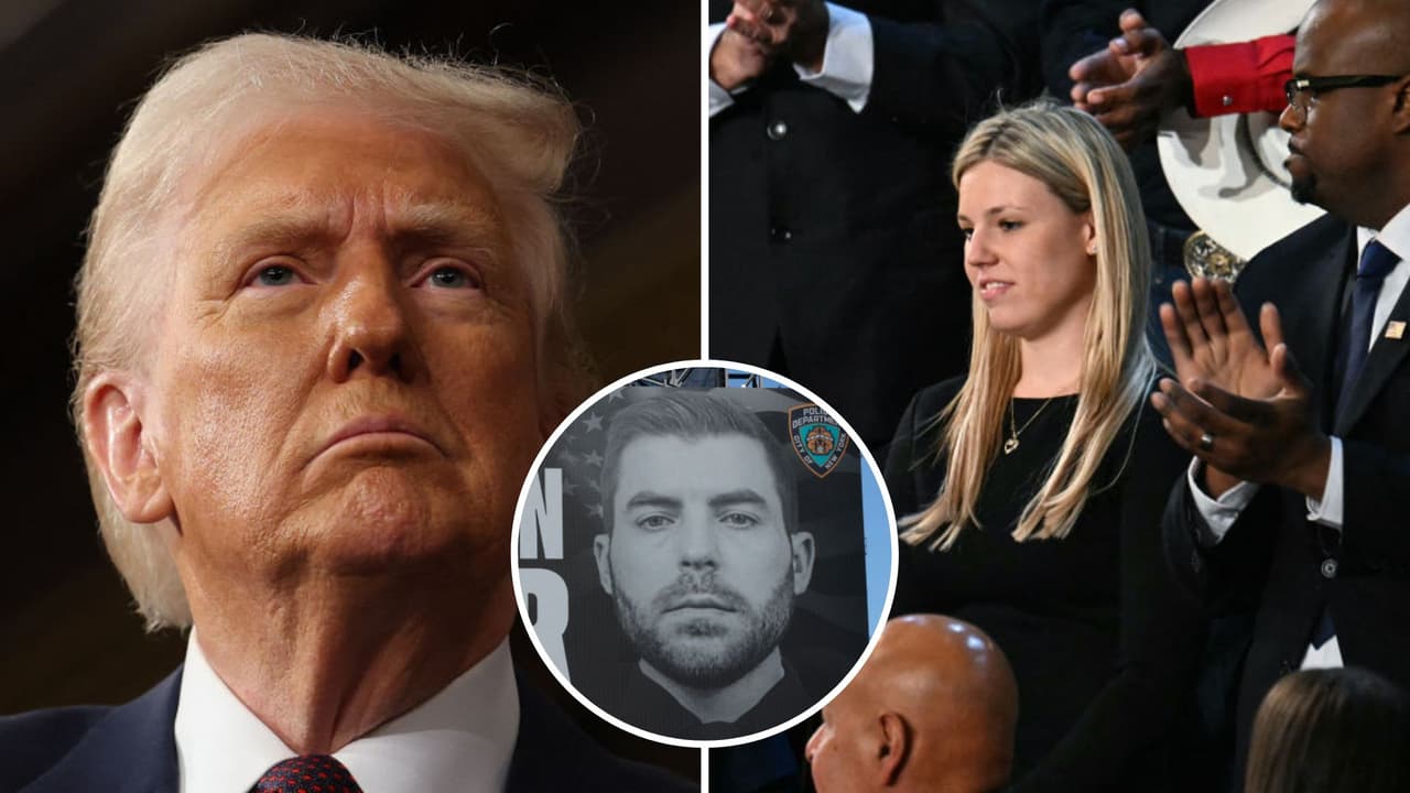 Trump invita al Congreso a viuda de un oficial del NYPD y pide pena de muerte a quienes asesinen a policías