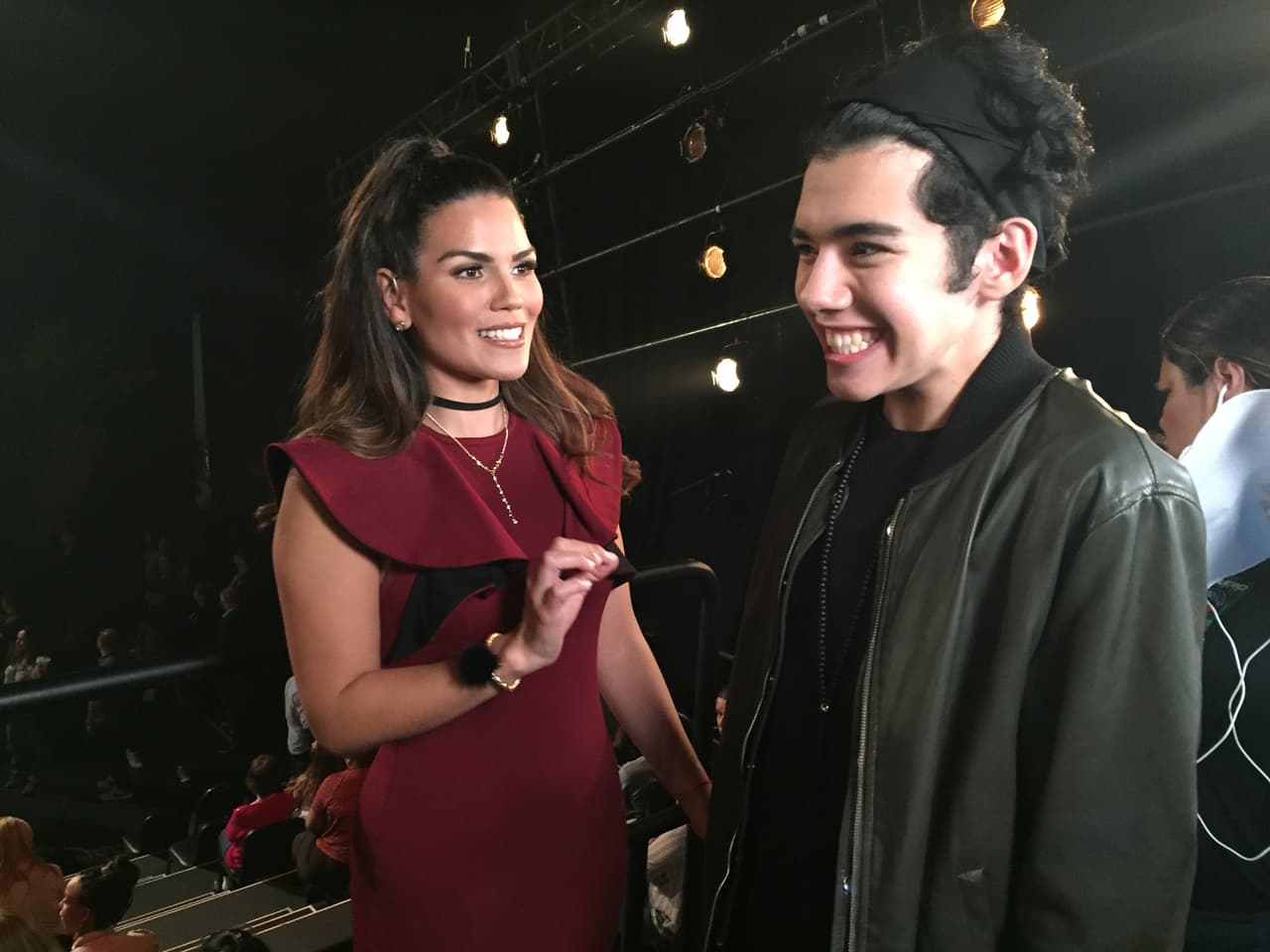 Y estuvo muy sonriente durante todo el segmento.