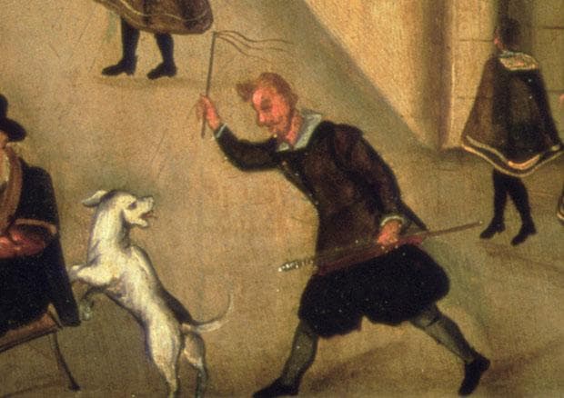 12. Azotador de perros - Era un oficial de la iglesia que se dedicaba a azotar perros ladrando y malcriados durante eventos de la iglesia.