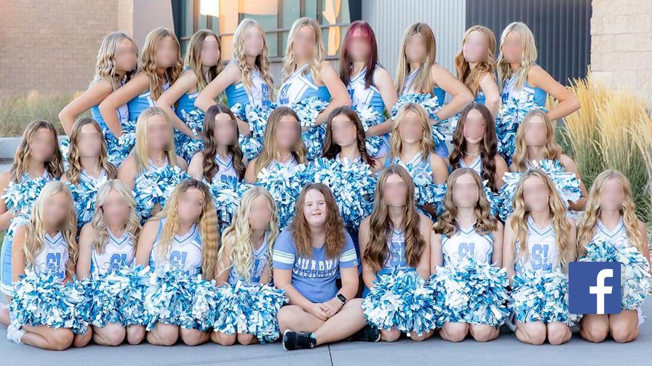 "Devastada": una adolescente con Down es dejada fuera de la foto de su equipo de porristas