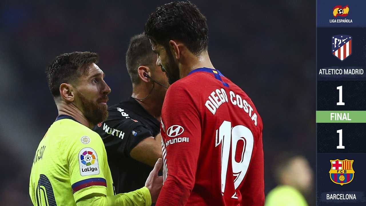Messi y Costa en un gran duelo.