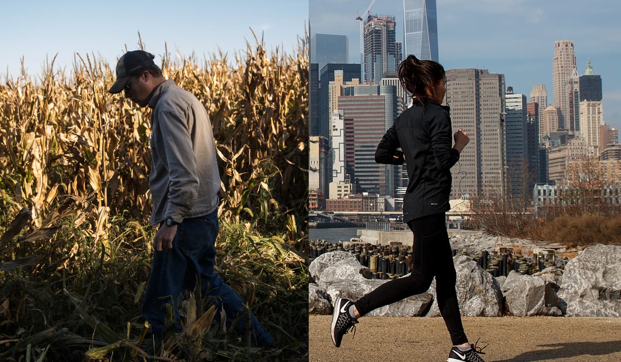 Seis gráficos que ilustran la división entre el campo y la ciudad en Estados Unidos