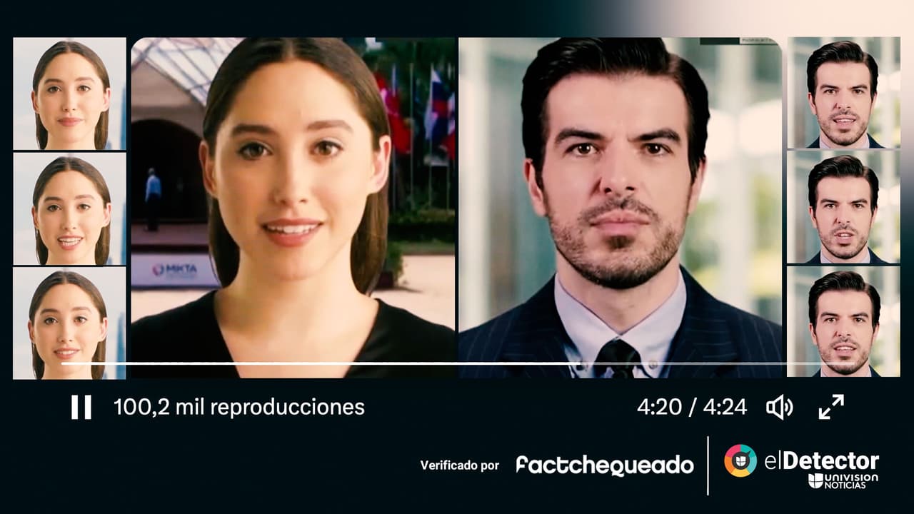 Cuidado con los 'deepfakes': lo que sabemos sobre esos presentadores de noticias generados con inteligencia artificial