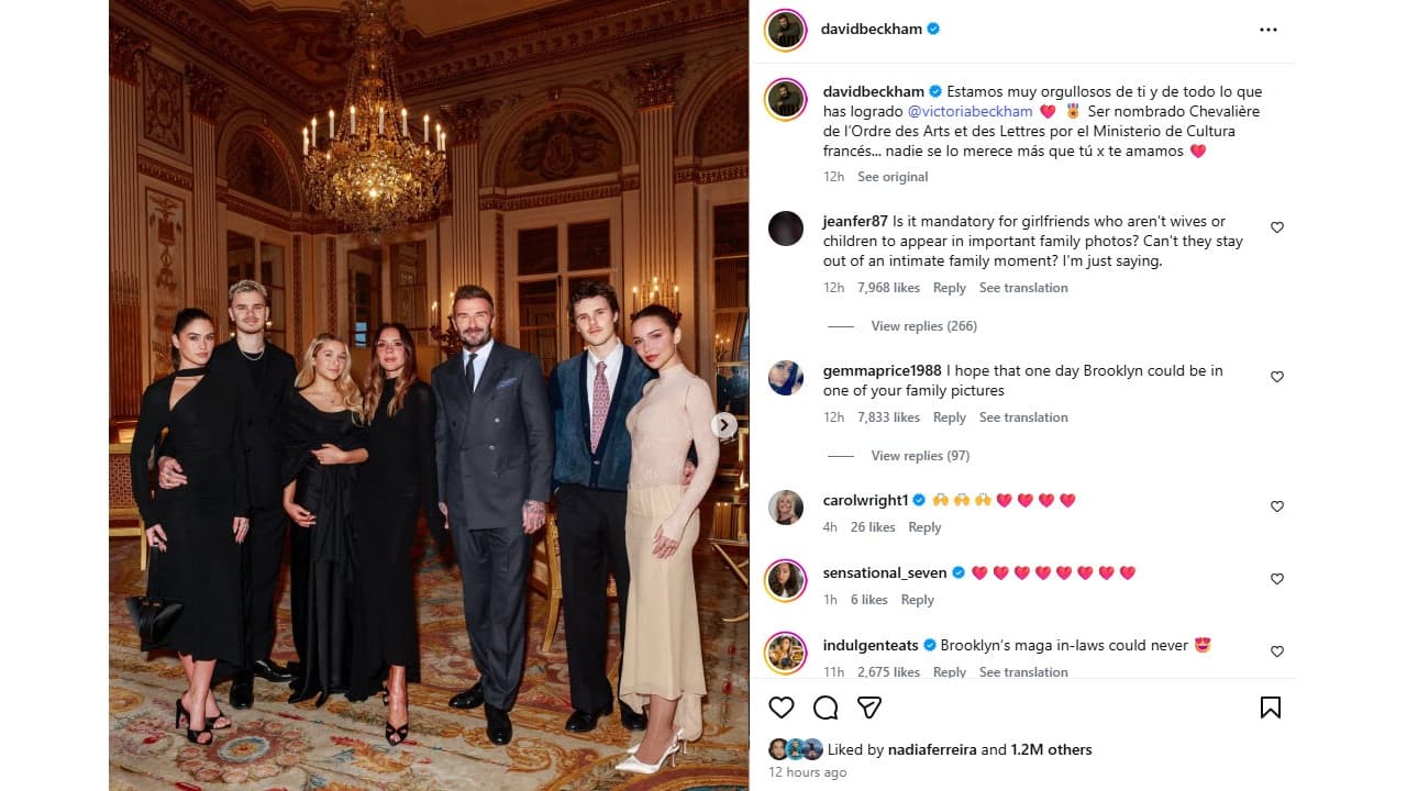 David Beckham le mostró su apoyo incondicional a su esposa Victoria.