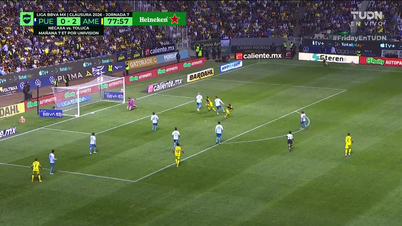 ¡GOL!  anota para América. Víctor Dávila