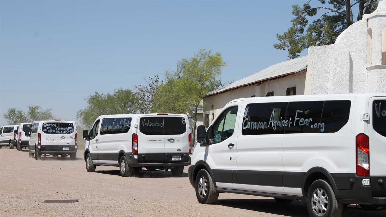 La caravana contra el miedo estará un día más en Arizona antes de partir a New Mexico.
