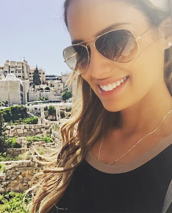 A Aleyda se le notaba muy feliz disfrutando de este viaje tan maravilloso, y les mandó besos a todos.