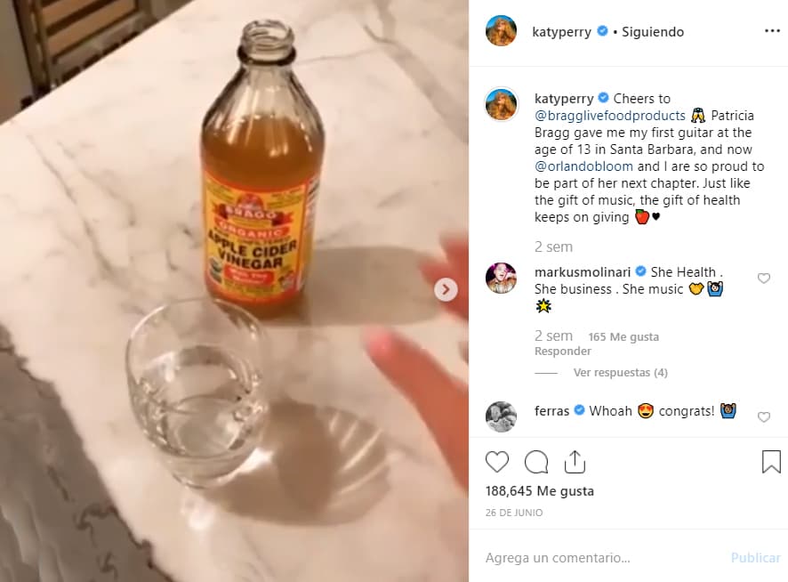 Por ahora se está recuperando de las vacaciones haciendo dieta: "Comiendo fruta y vinagre de sidra de manzana y luego podría comer una comida vegana".