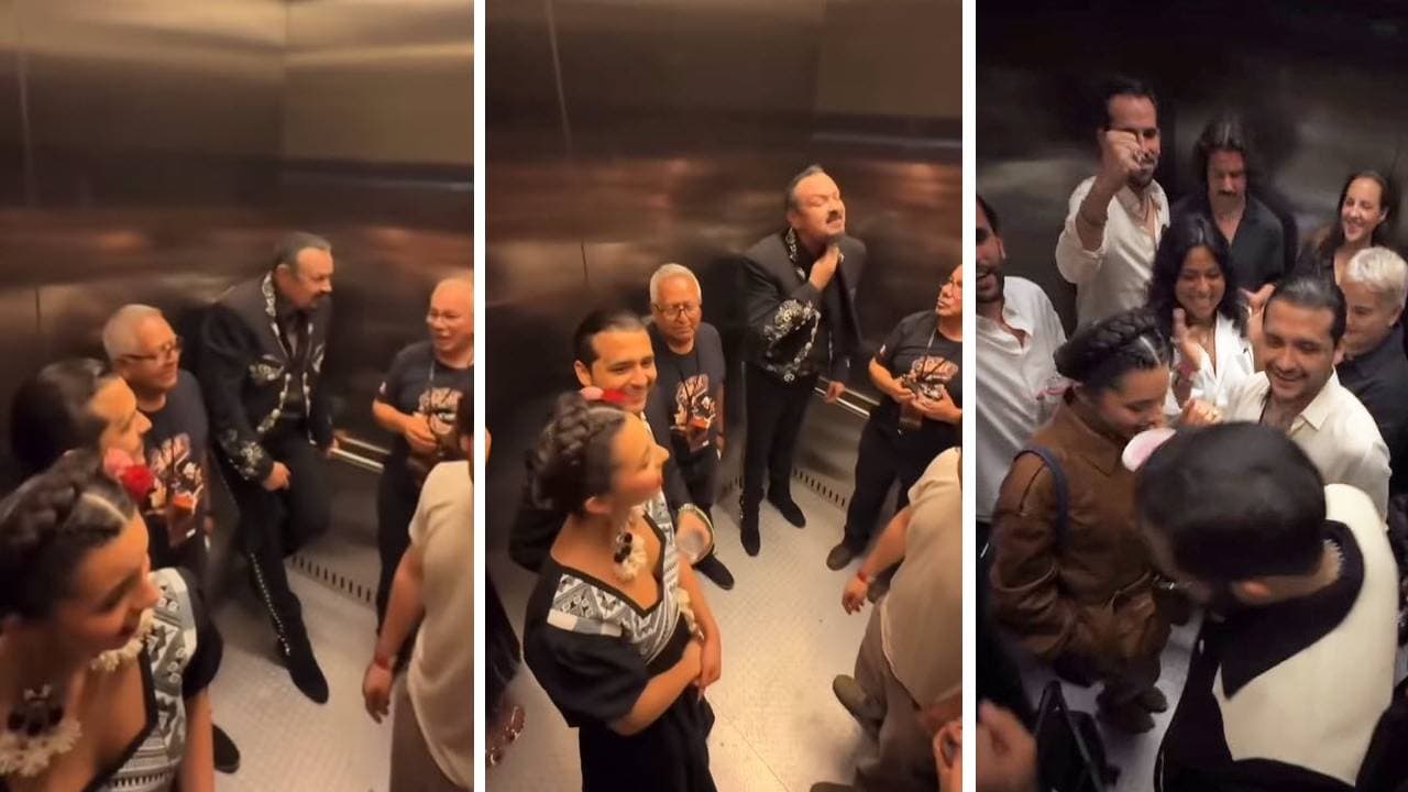 Nodal y Pepe Aguilar tras concierto en el Hollywood Bowl.