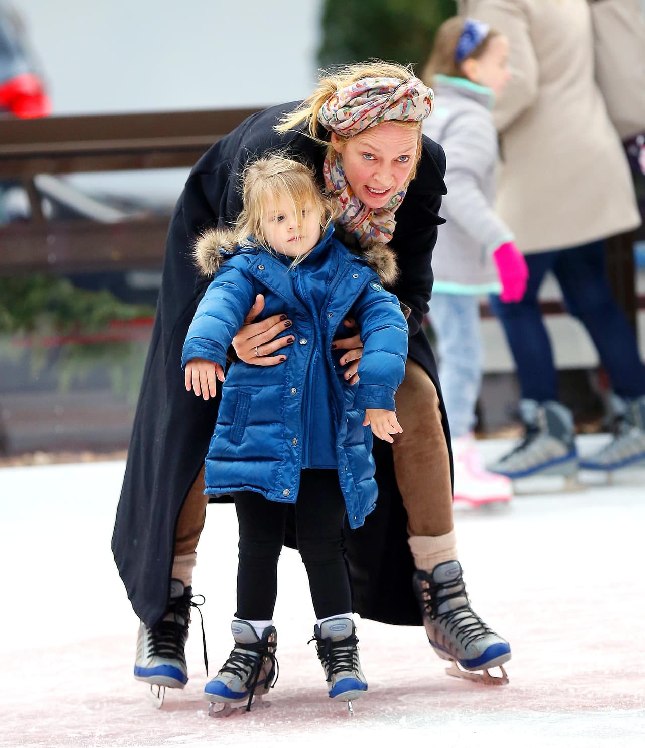 Y su mami le dio ánimos para intentarlo de nuevo.