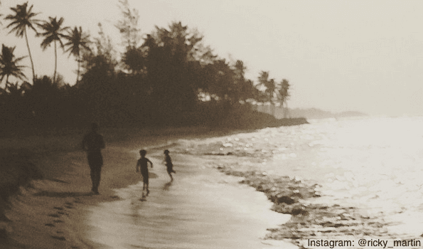 Ricky Martin, Matteo y Valentino. Instagram: @ricky_martin