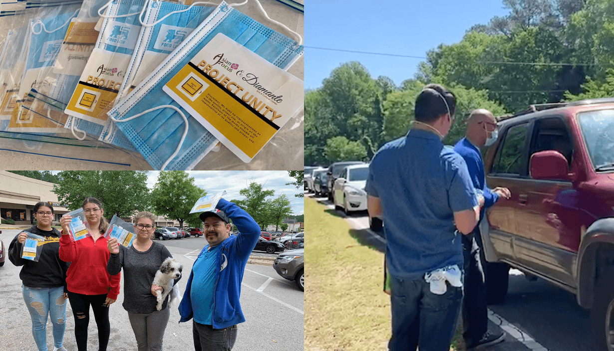 Distribuyen mascarillas gratuitas a la comunidad hispana en Carolina del Norte para prevenir el coronavirus 