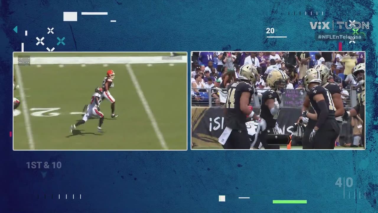 NFL Blitz: Touchdowns de Browns y Saints con pases perfectos