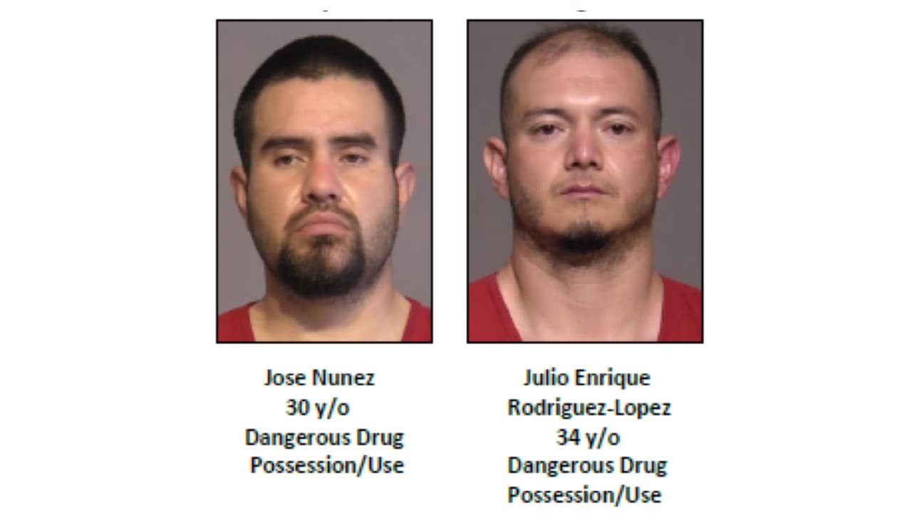 Jose Nunez, de 30 años, es busado por posesión y uso de drogas peligrosas, Julio Enrique Rodríguez López tiene el mismo cargo.