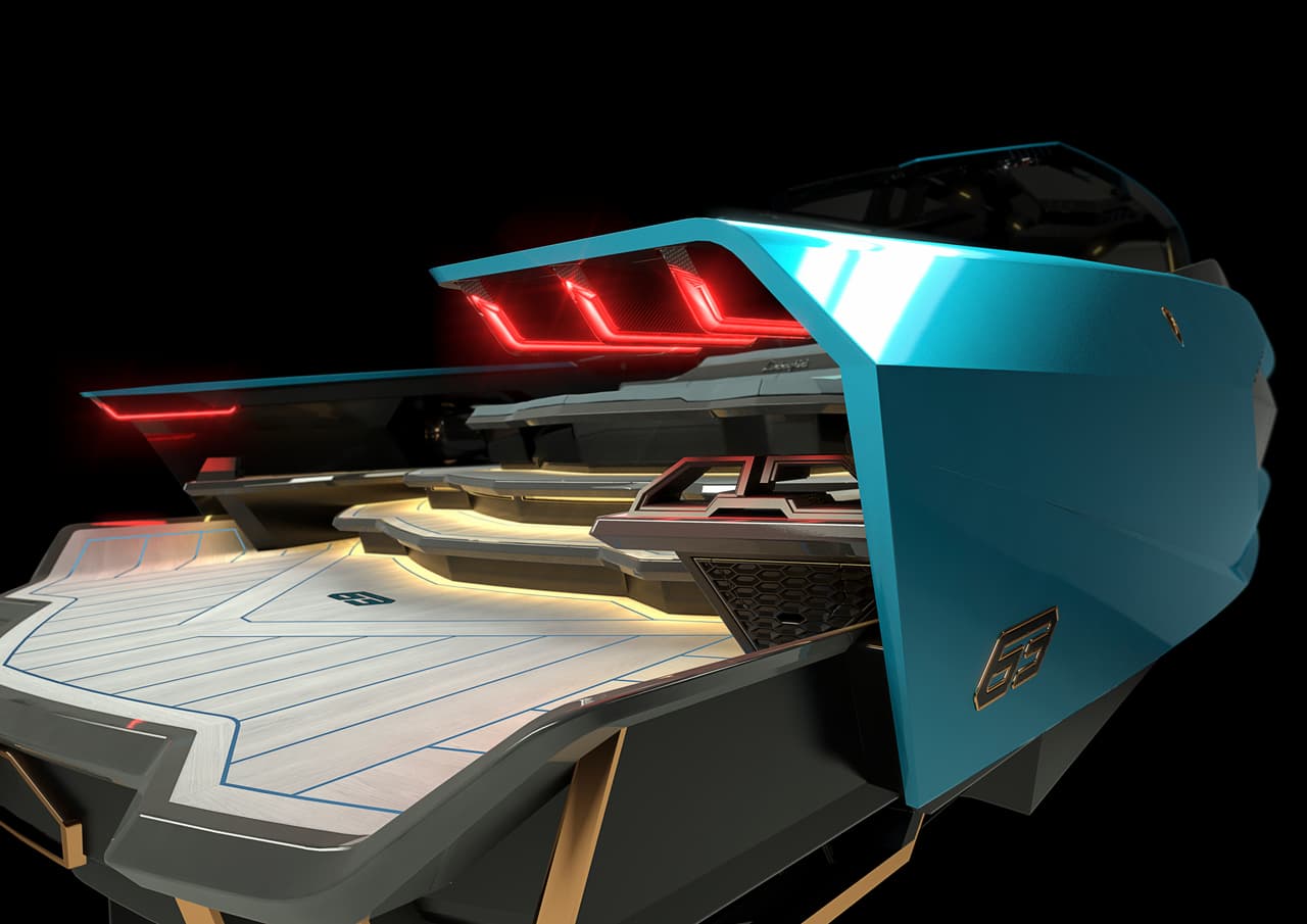 Del asfalto al mar: un yate de $3.4 millones inspirado en los superdeportivos italianos.