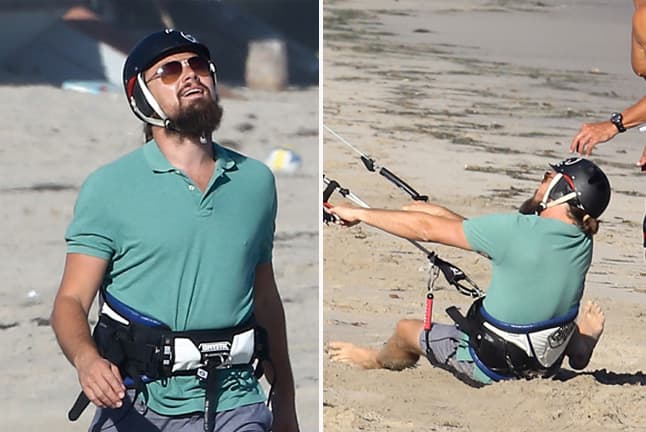 El actor es fanático de los deportes extremos o al menos eso lo demostró en Malibú.