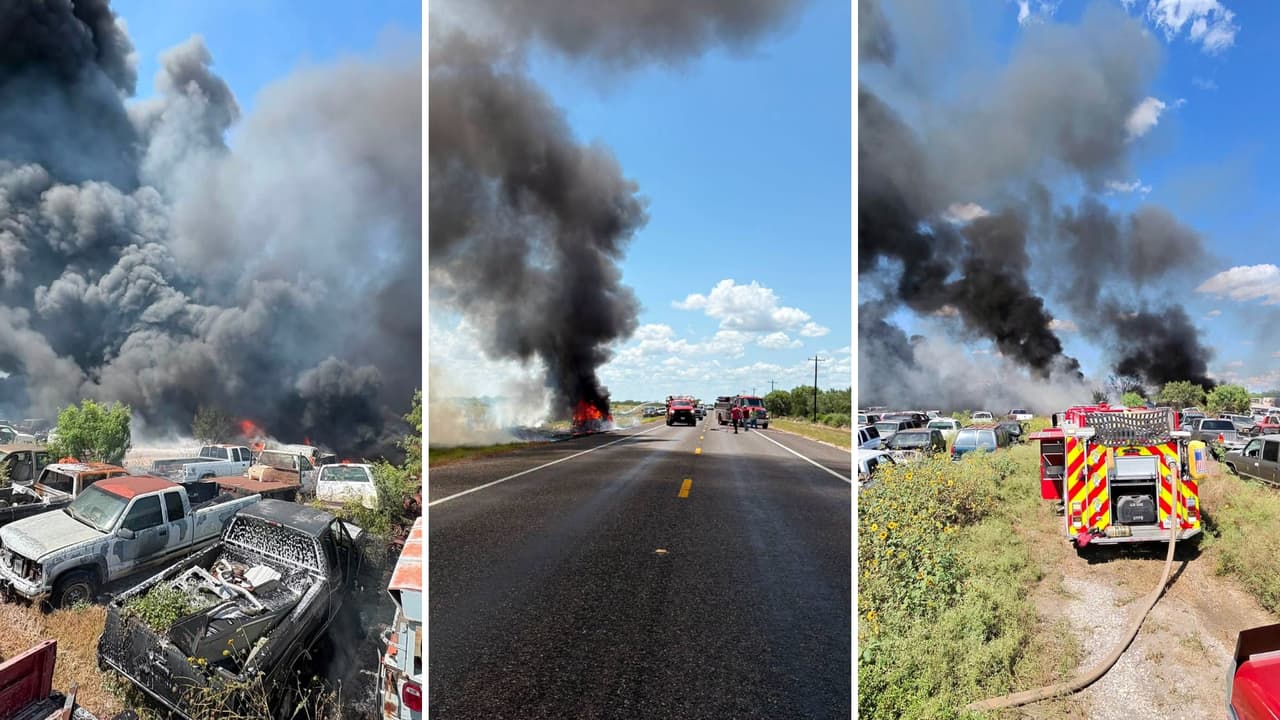 Un 
<b>incendio de grandes proporciones</b> se desató el domingo en Hacienda Salvaje, en Uvalde, 
<br>
<br>Texas. El Departamento de Bomberos de Uvalde recibió el llamado alrededor de las 
<b>3:50 de la tarde</b> por el fuego registrado en las instalaciones ubicadas en la zona de Main Street.
<br>
