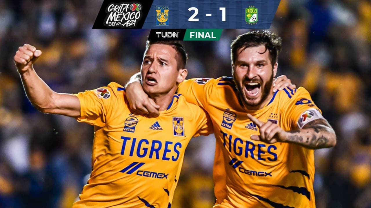 ¡Toman ventaja! Tigres consigue el 2-1 sobre León con dramatismo
