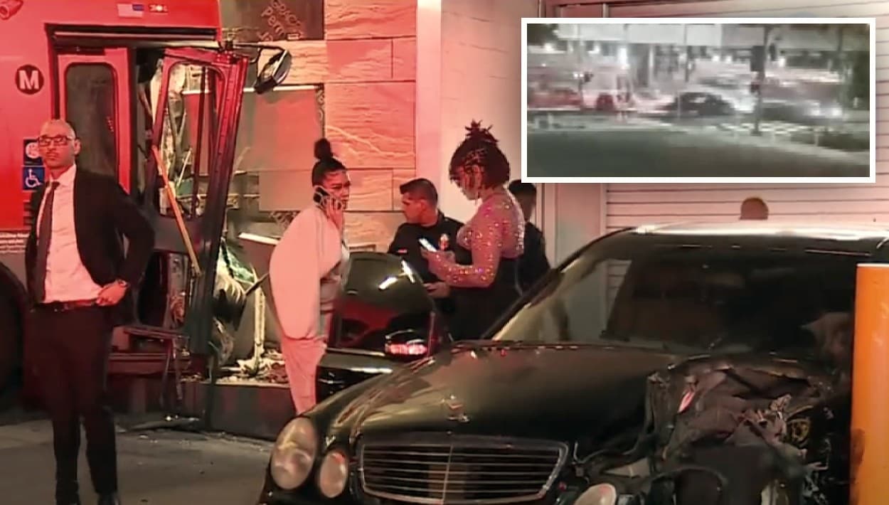 Autobús de Metro se estrella contra el Ritz-Carlton en el centro de Los Ángeles