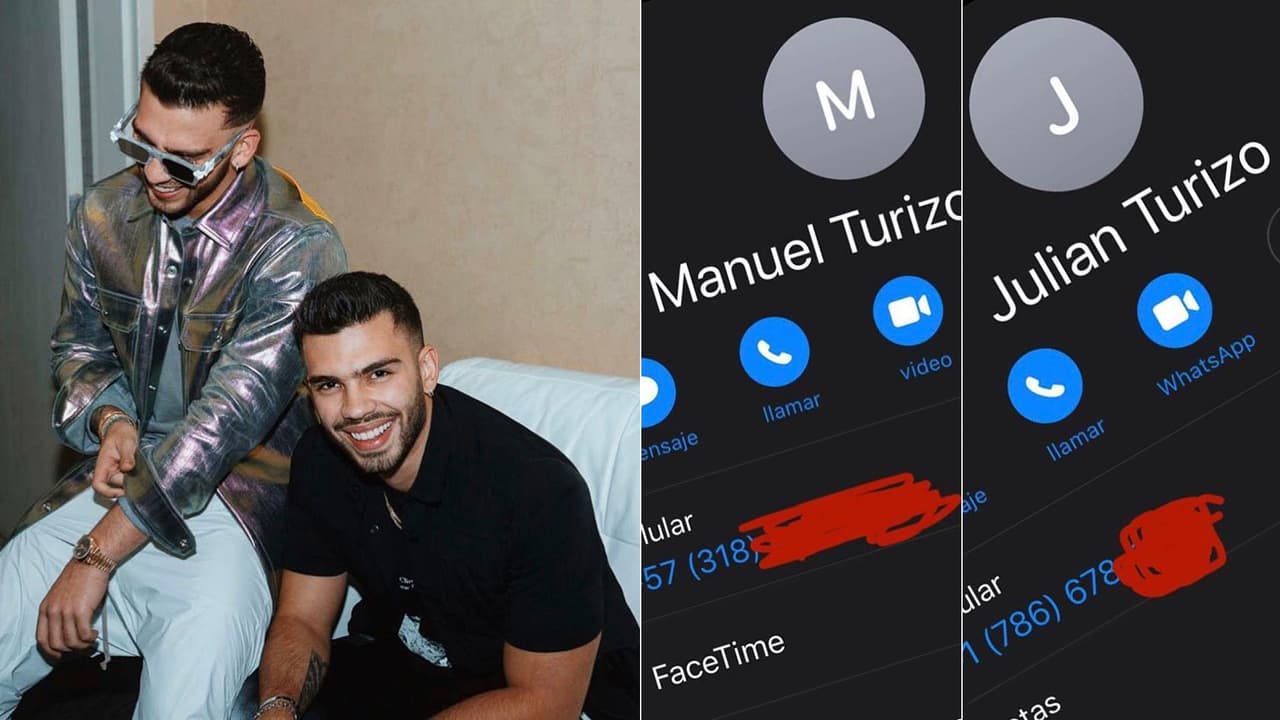 Los hermanos 
<b>Manuel y Julián Turizo</b> también cayeron en el juego del cantante de 25 años.