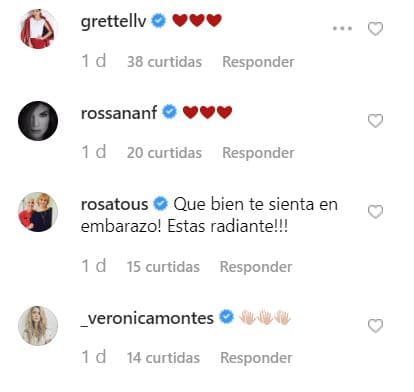 Amigas del medio artístico como 
<b><a href="https://www.univision.com/famosos/grettell-valdez-confiesa-que-siempre-va-a-querer-a-su-ex-patricio-borghetti-fotos">Grettell Valdez</a></b>, Rossana Nájera y Verónica Montes reaccionaron así a la publicación hecha por Claudia Álvarez.