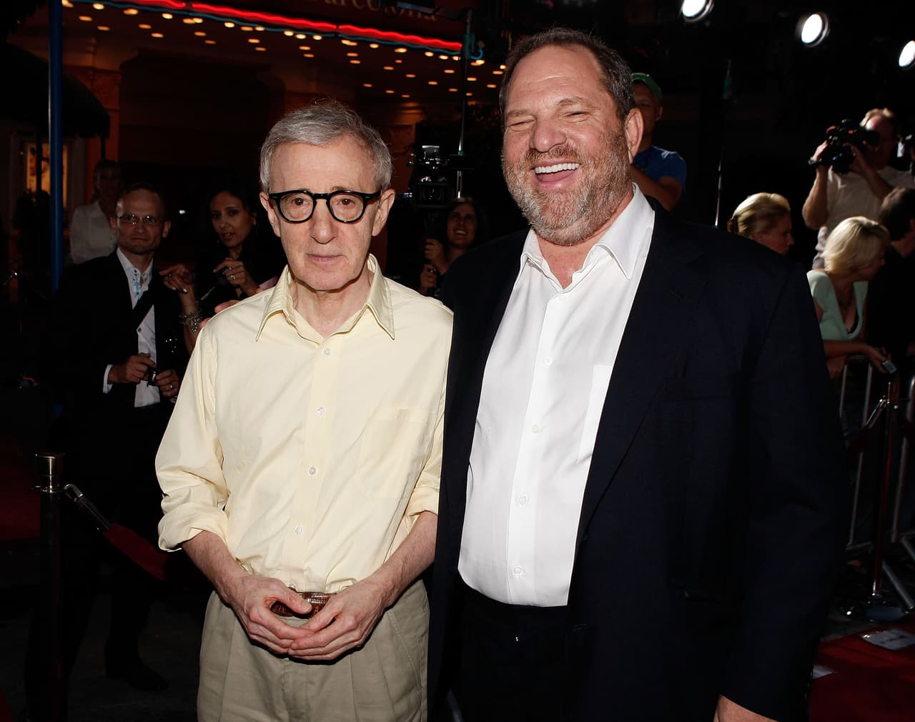 Woody Allen y Harvey Weinstein en 2008