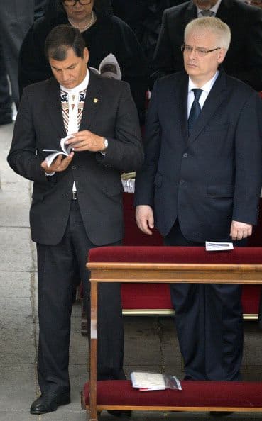 El presidente de Ecuador, Rafael Correa, estuvo presente.