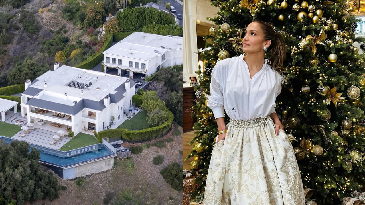 Jennifer López también colocó un pino navideño al interior de su casa.