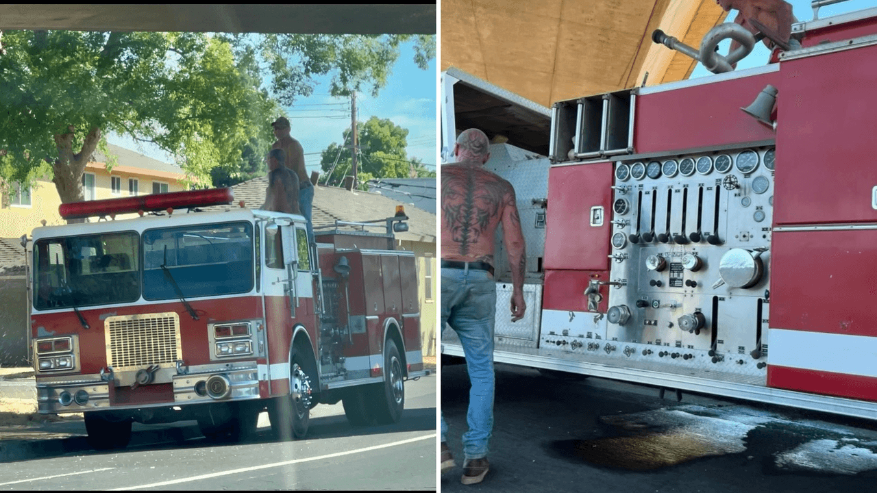 Un camión de bomberos ‘fantasma’ recorre Sacramento arrojando agua: si lo ves, repórtalo