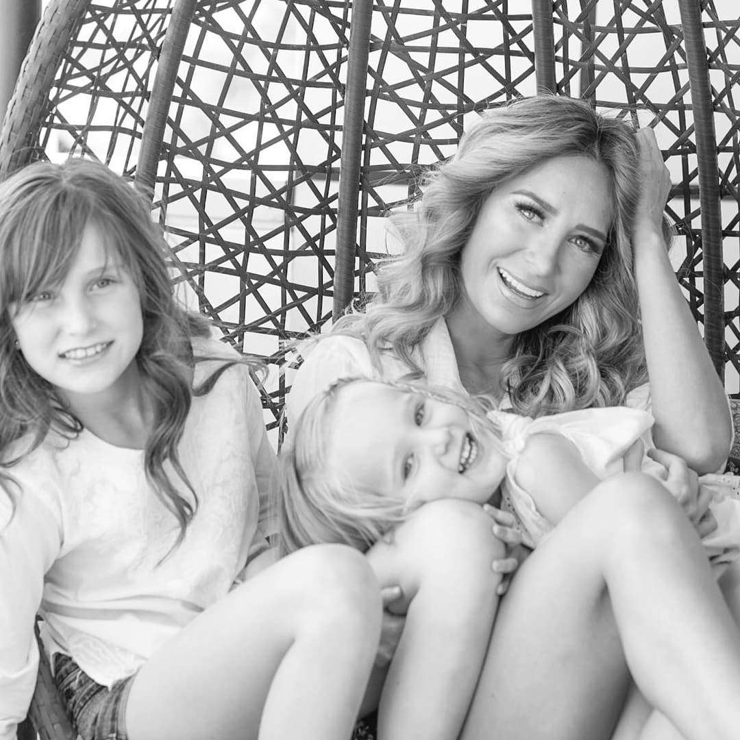 "La mejor parte", fueron las palabras que escribió junto a esta fotografía en blanco y negro.