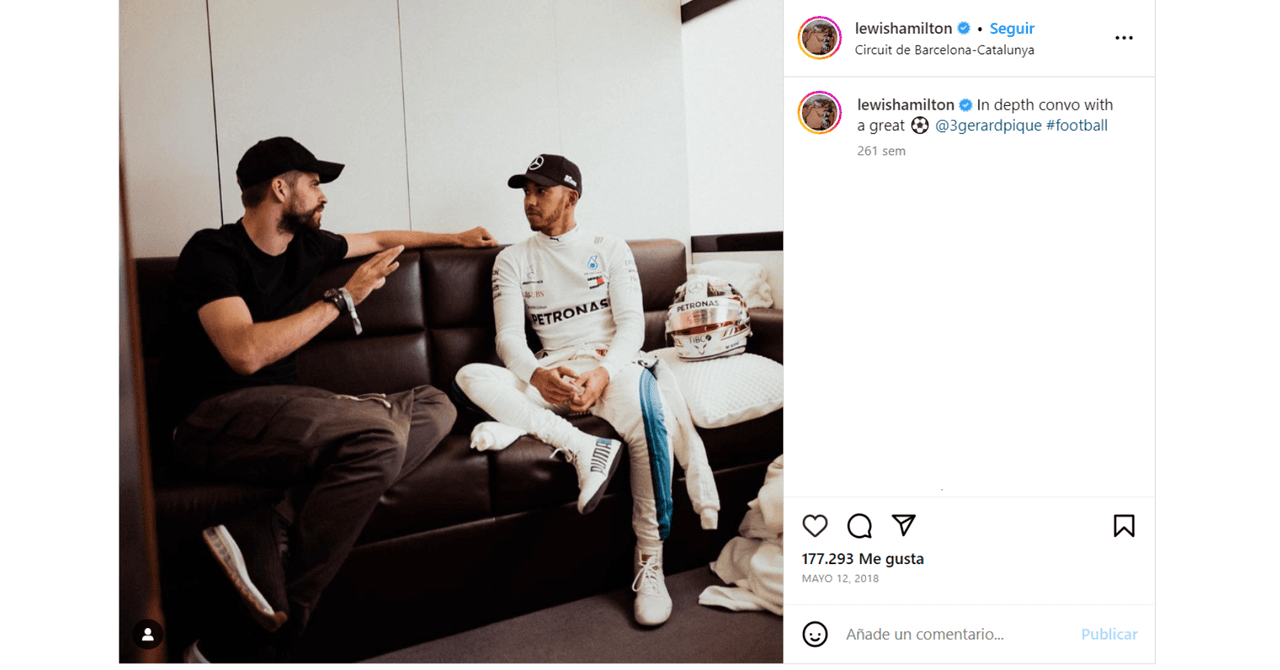 Lewis Hamilton y Gerard Piqué se conocieron años antes de las salidas del piloto con Shakira