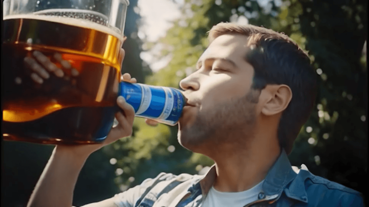 Así se ve 'Synthetic Summer', el anuncio viral de cerveza generado por Inteligencia Artificial.