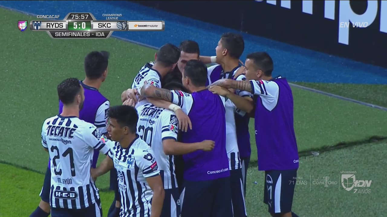 ¡Cayó el quinto! Dorlan Pabón marca su doblete y el 5-0 del Monterrey