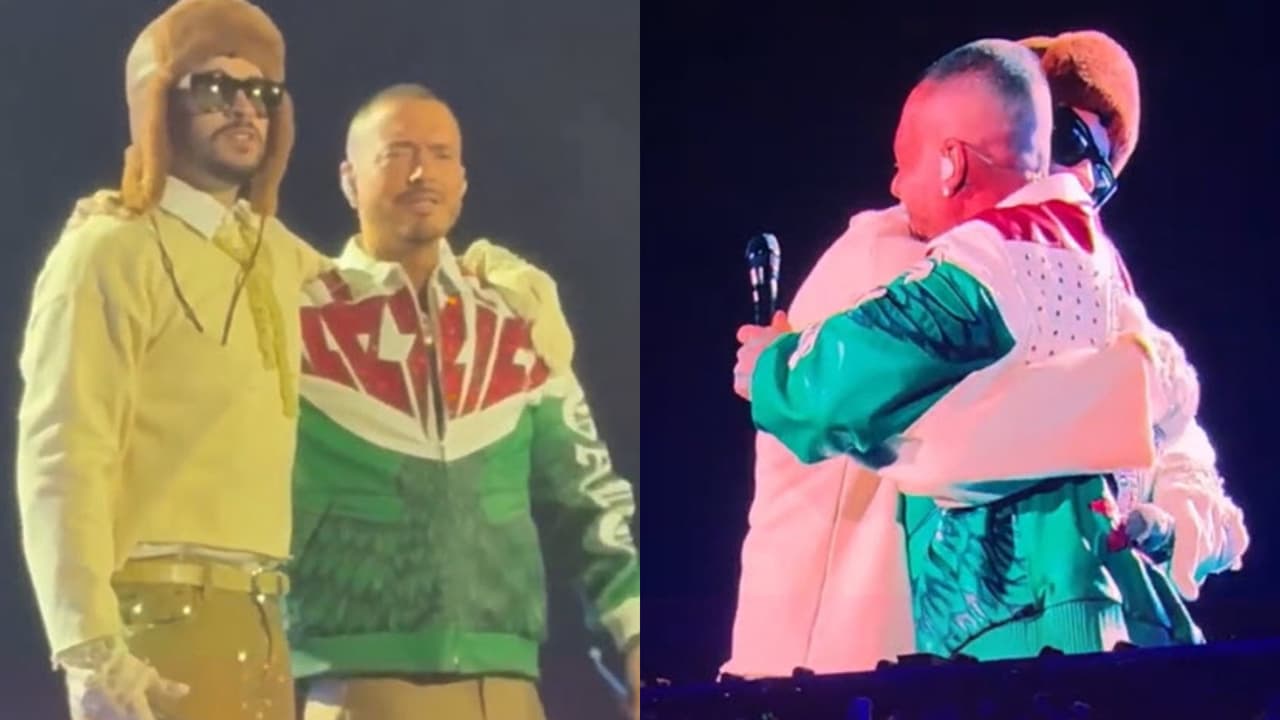 Bad Bunny y J Balvin se reconcilian en pleno concierto en México: video del inesperado momento