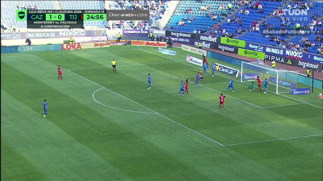 ¡GOL!  anota para Club Tijuana. Mourad El Ghezouani