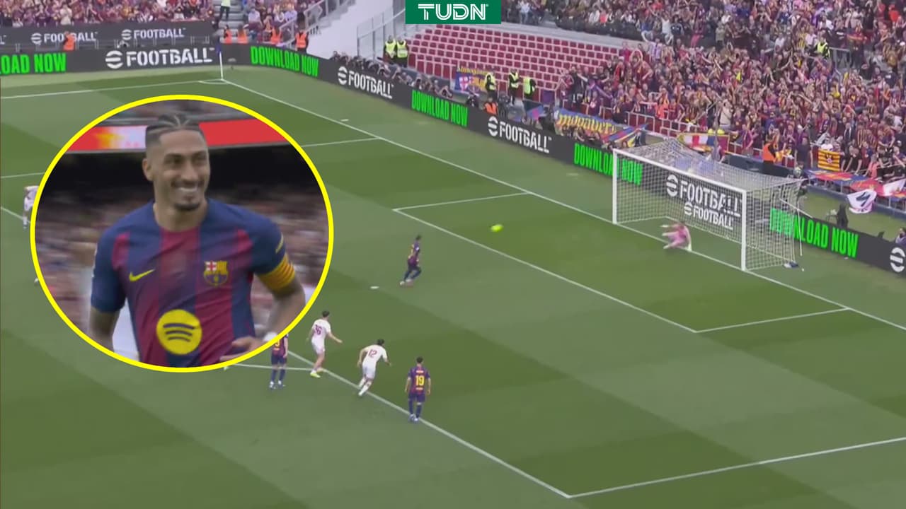 Barcelona golea al Sevilla en LaLiga con triplete de Raphinha