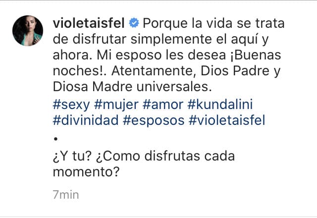 En la imagen escribió este mensaje para desear buenas noches a sus seguidores.
<br>