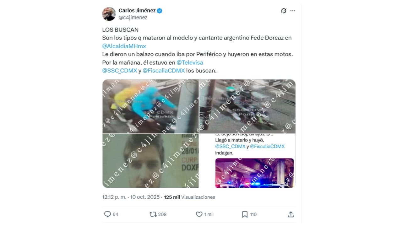 Así fueron filtradas las imágenes de los presuntos asesinos de Fede Dorcaz.