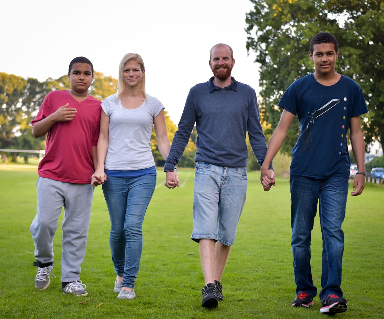 ¡Son una familia feliz!